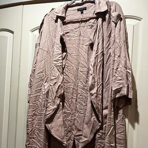 Chic Mauve Drape Coat